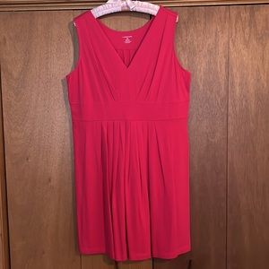 Land’s End cotton blend slip dress - fuchsia